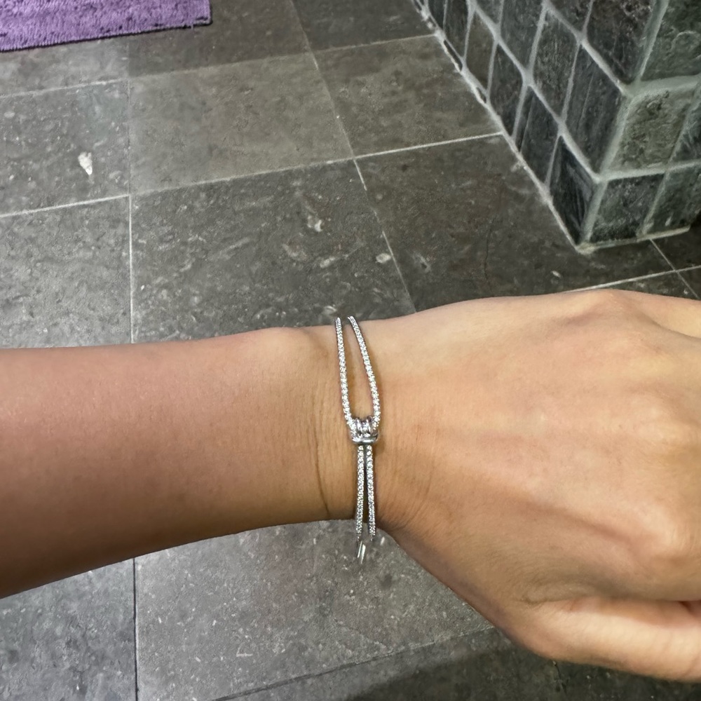 swarovski knot silver bracelet